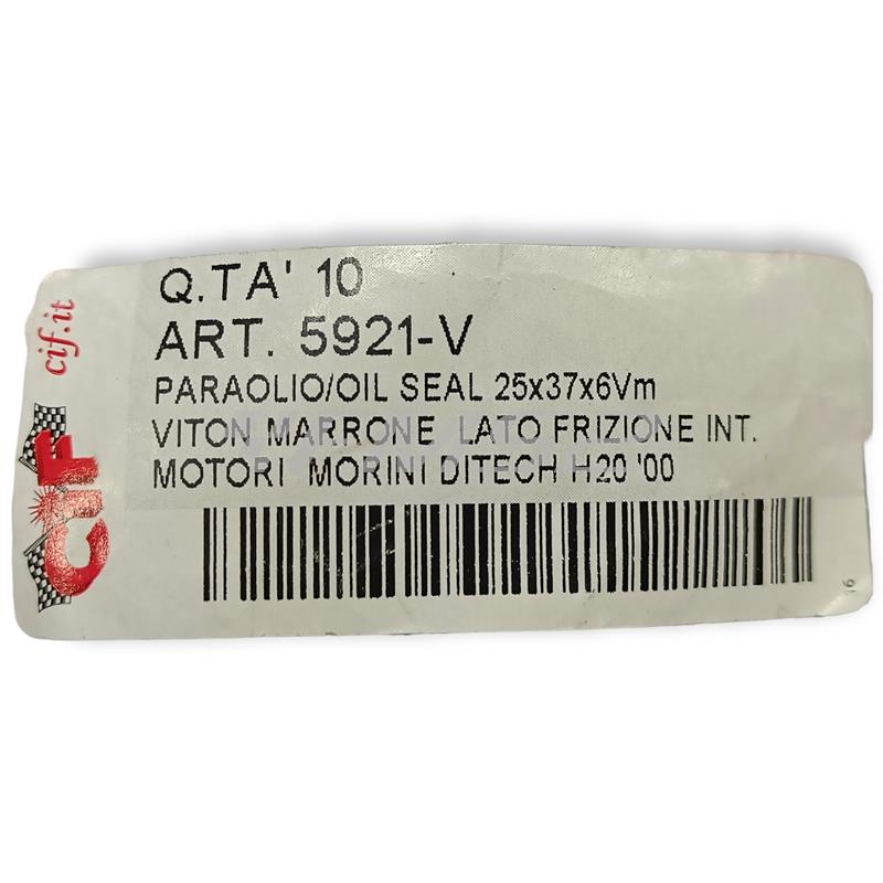 Paraolio 25x37x6vm  viton lato frizione, ricambio 5921-V