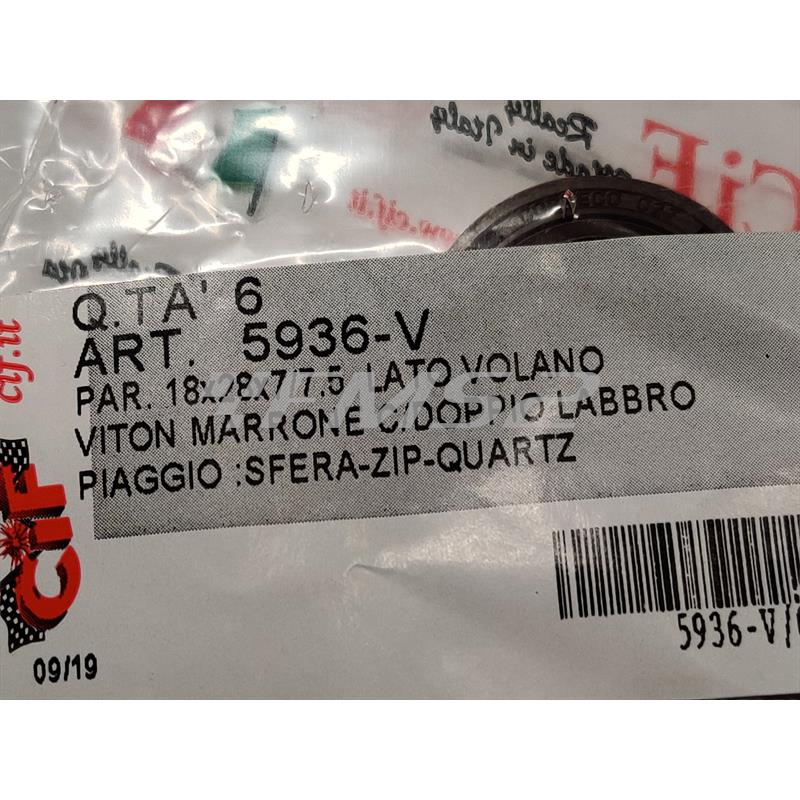 Paraolio viton Piaggio lato volano (CIF), ricambio 5936-V