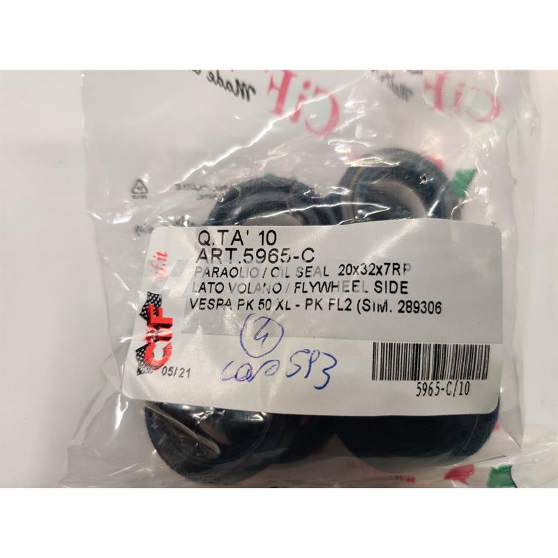 Paraolio 20x32x7rp lato volano Vespa PK (CIF), ricambio 5965-C