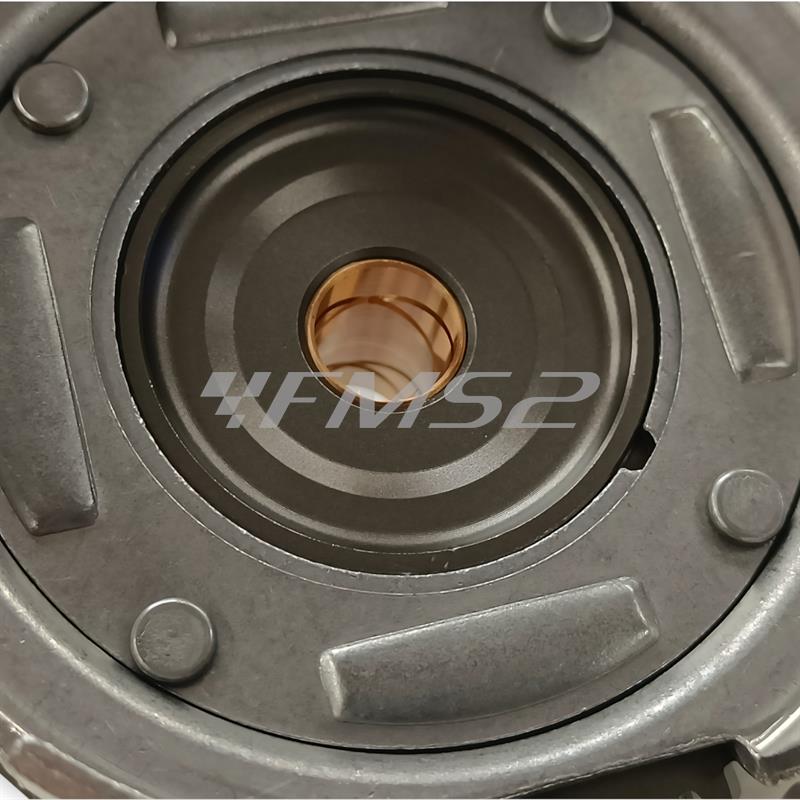 Campana frizione trasmissione Z 18x67 con denti elicoidali e parastrappi per montaggio motore Piaggio Ape e Vespa 50 cc, ricambio CIF 5990