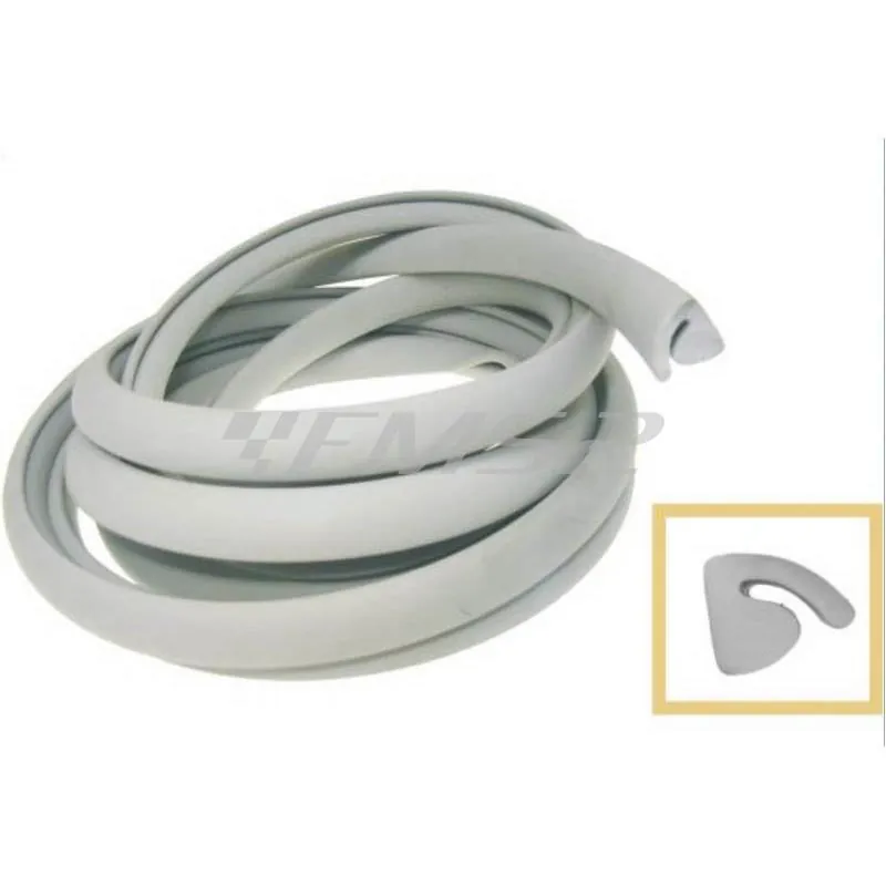Guarnizione per cofani laterali in gomma di colore grigio per Piaggio Vespa 125,150, GS (CIF), ricambio 6152-G