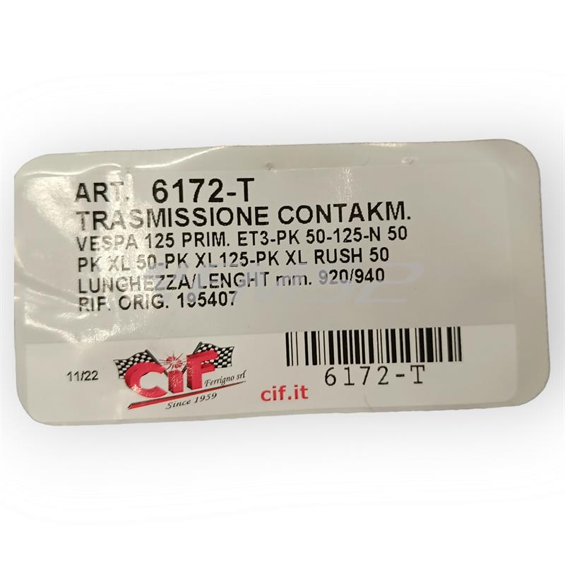 Trasmissione contachilometri completa per Vespa 125 ET3-PK50-125(1982-1984)-PK50xl(1985-1988)-PK125xl(1986-1989)-PK50xl rush(1988-1989)-n 50(19, ricambio 6172-T