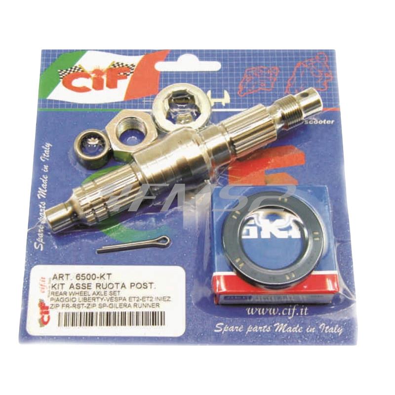 Asse ruota posteriore completo Piaggio liberty kit (CIF), ricambio 6500-KT