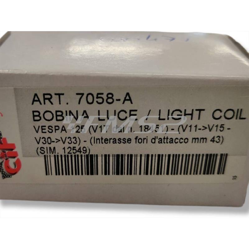 Bobina luce vespa 125 v1t (dal18451)-v11, ricambio 7058-A