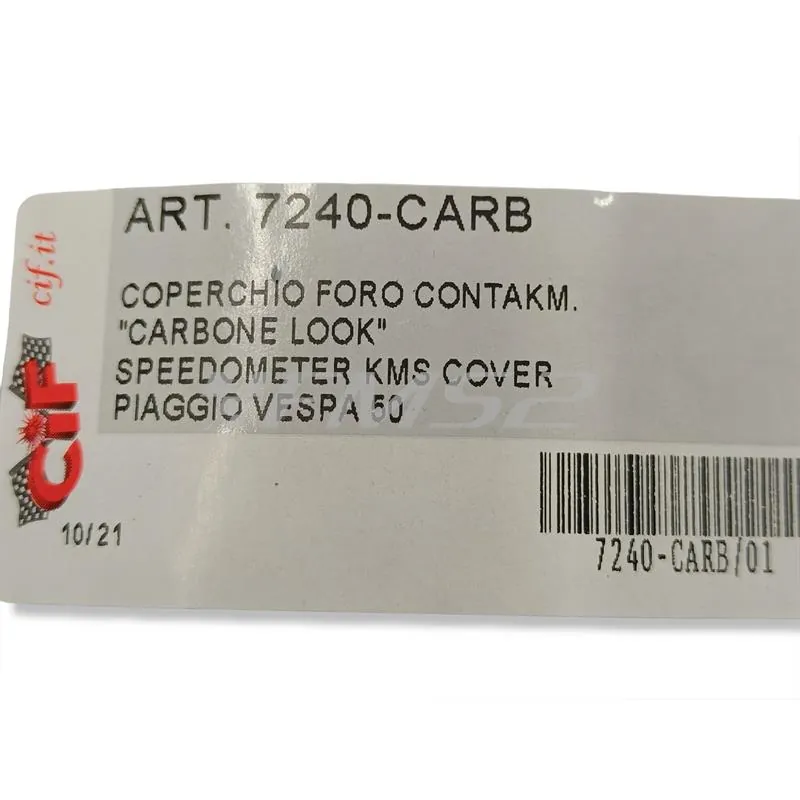 Coperchio foro contachilometri carbon look, ricambio 7240-CARB