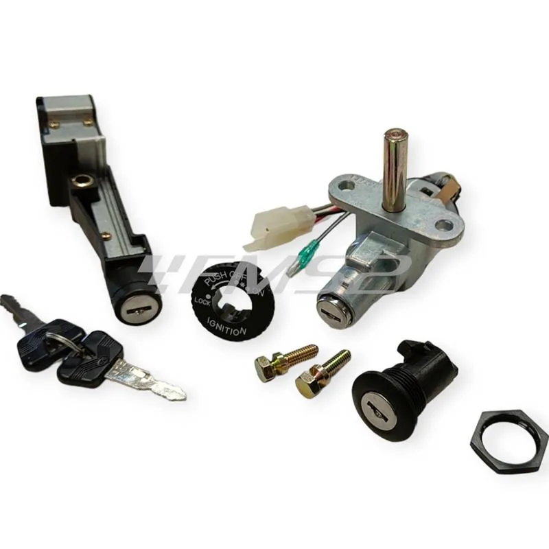 7291-K3 K3-kit serrature Malaguti F12 50cc tutte le versioni e F12 100cc tutte le versioni fino al 2006 (CIF)