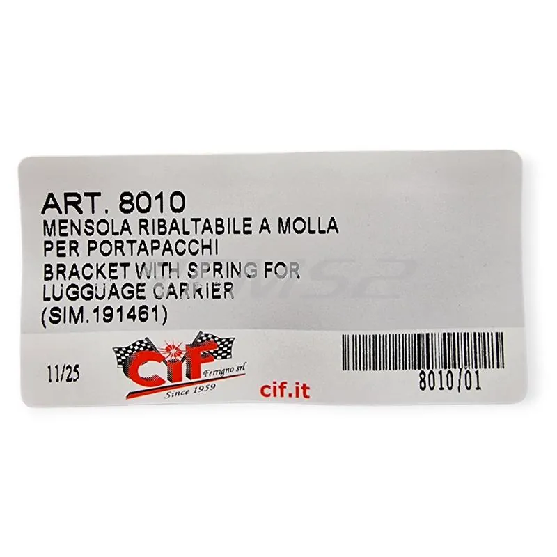 8010 Mensola ribaltabile a molla Cif per portapacchi posteriore Piaggio Ciao PX 191461 - Compatibilità Ciclomotori