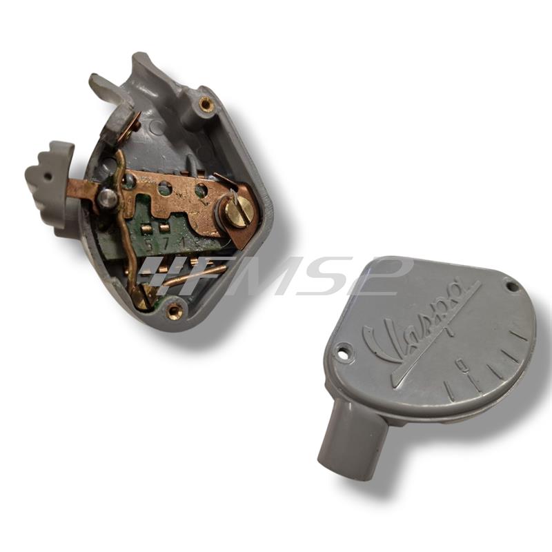 Commutatore devio luci CIF originale per Piaggio Vespa 125 VM2T e VN1T e VN2T prodotte dal 1954 fino al 1957 e Vespa 150 fino al telaio 51010 prodotte dal 1955 fino al 1956, ricambio 9110