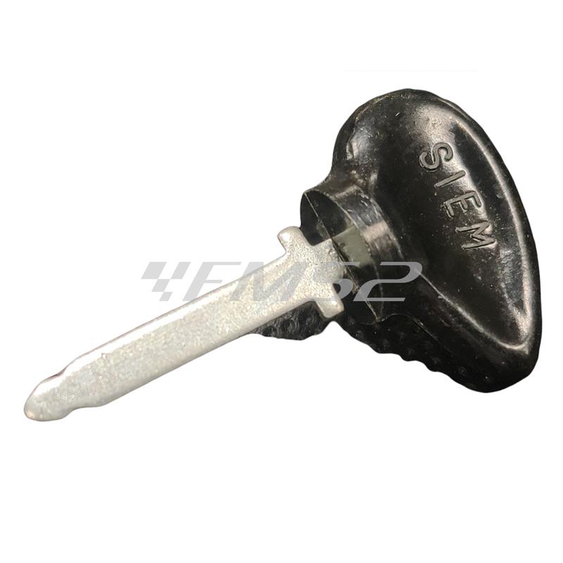 Chiave accensione marchiata Siem per commutatore blocchetto accensione Piaggio Vespa GS (Cif), ricambio 9136