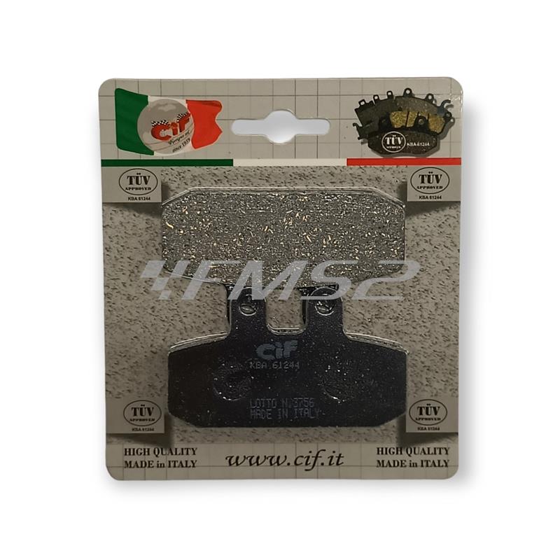 Pastiglie freno Cif (pasticche), anteriori, omologate TUV per maxiscooter Aprilia Scarabeo-Leonardo-Atlantic, semimetalliche, ricambio BP0091