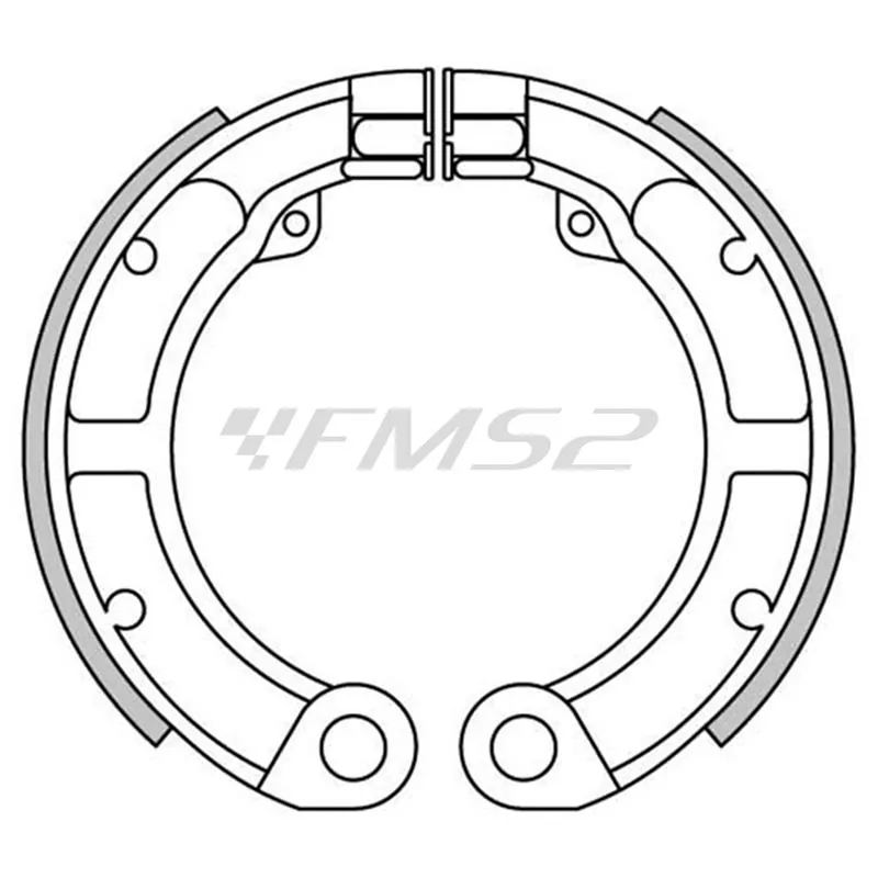Ganasce freni a tamburo posteriore Vespa 50 (125x20) (CIF), ricambio GF0130