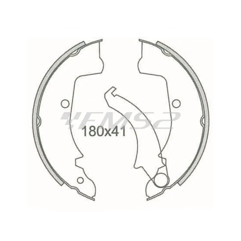 Ganasce freni a tamburo anteriori e posteriori Newfren, per Piaggio Ape Car, ricambio GF0197-98I