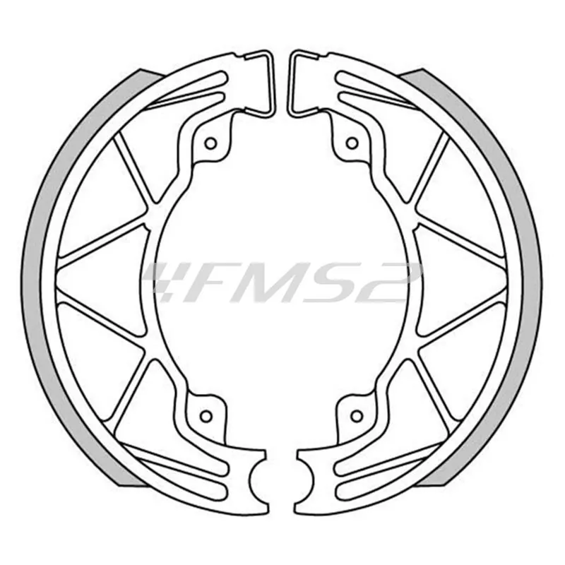 Ganasce freni a tamburo posteriori Cif per Runner 125-180, Hexagon 125 l, ricambio GF0268