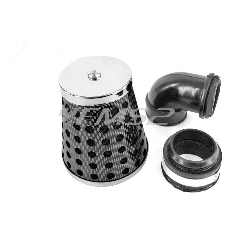 Filtro conico perforato carbonio (One Italia), ricambio 77115102