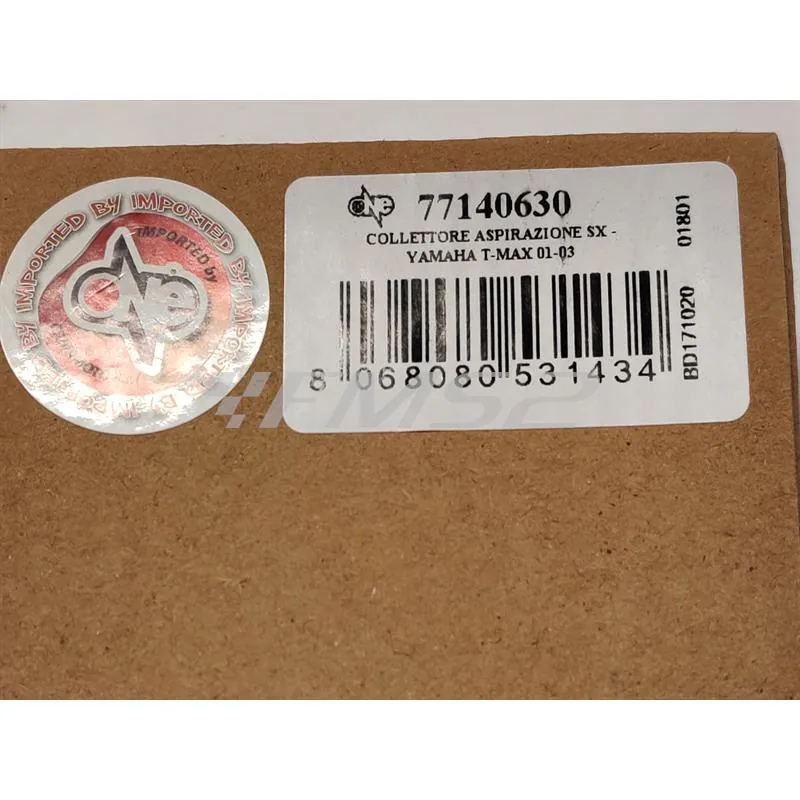 77140630 Collettore aspirazione sinistro One Italia per maxi scooter Yamaha t-max 500 prodotti dal 2001 al 2003 a carburatore