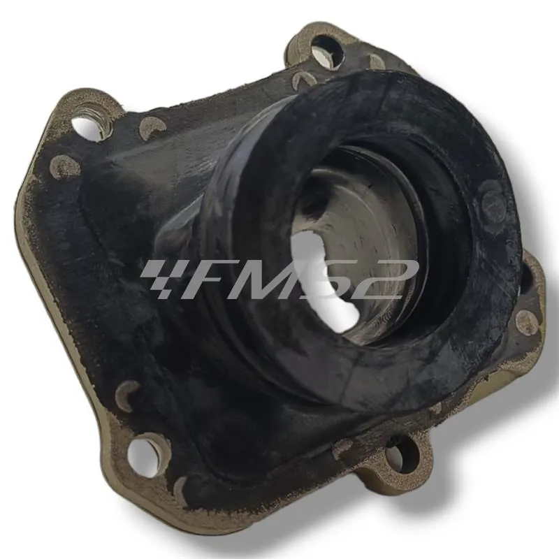 Collettore aspirazione One Italia in gomma con attacco a 5 viti per motori Rotax montati sulla Aprilia RS  125 cc prodotte dal 1999 fino al 2010 e Aprilia 125 cc Tuono, ricambio 77140660