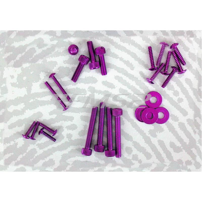 Kit viti in alluminio per decorazione scooter Gilera Typhoon e Piaggio NRG-ntt di colore viola (One Italia), ricambio 77171181