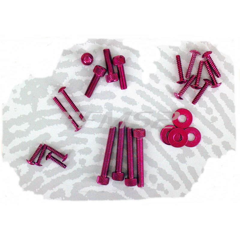 Kit viti in alluminio per decorazione scooter Gilera Typhoon e Piaggio NRG-ntt di colore rosso (One Italia), ricambio 77171182