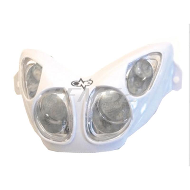 Maschera fanale anteriore a 4 fari alogeni di colore bianco pastello (One Italia), ricambio 77201350A