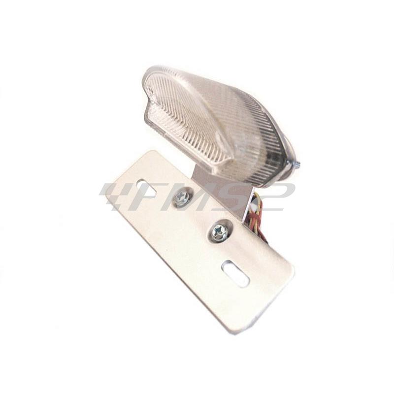 Fanale trasparente leds iron c-supp.targa om. (One Italia), ricambio 77204420