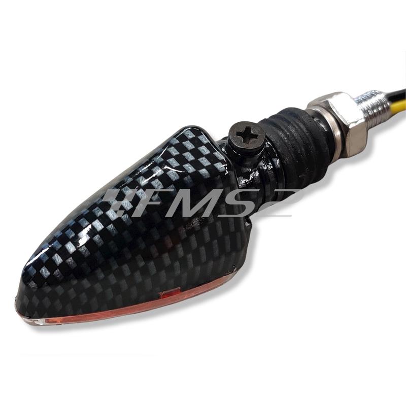 Coppia Frecce One Italia modello Arrow con colore carbon a gambo corto e omologate per applicazioni varie, ricambio 77206002A