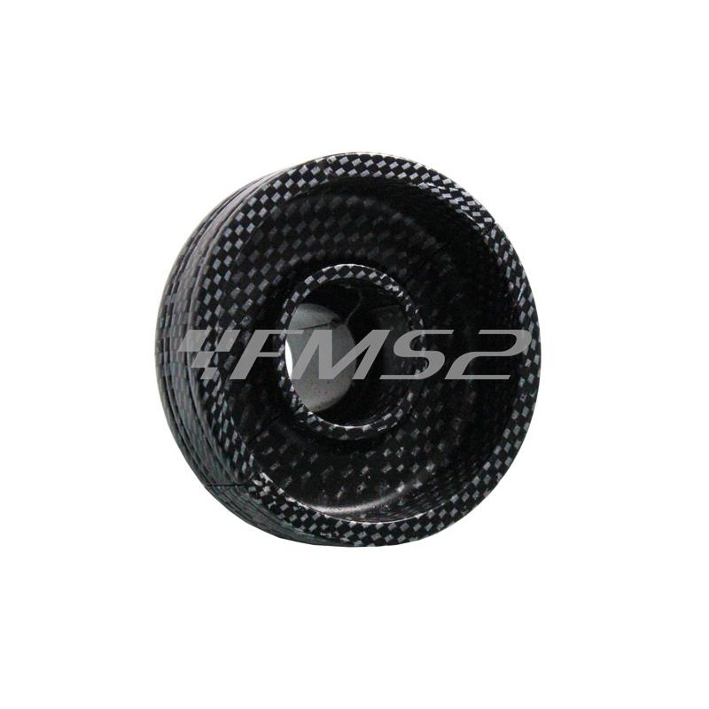 Coperchio perno ruota posteriore carbon look T-MAX 500 (One Italia), ricambio 77282107