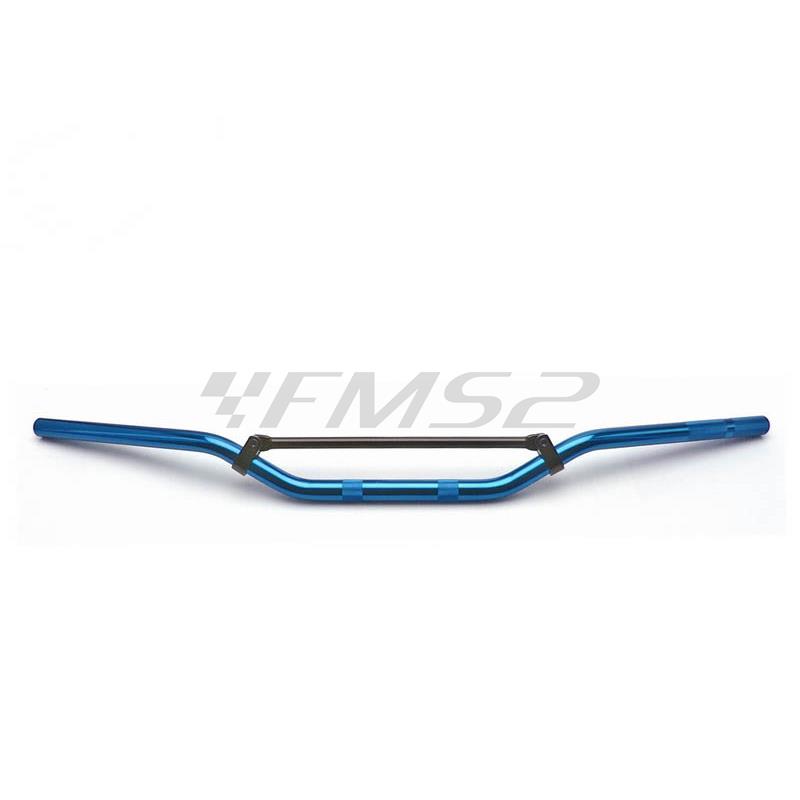 Manubrio moto cross enduro blu cromato, ricambio 77303204