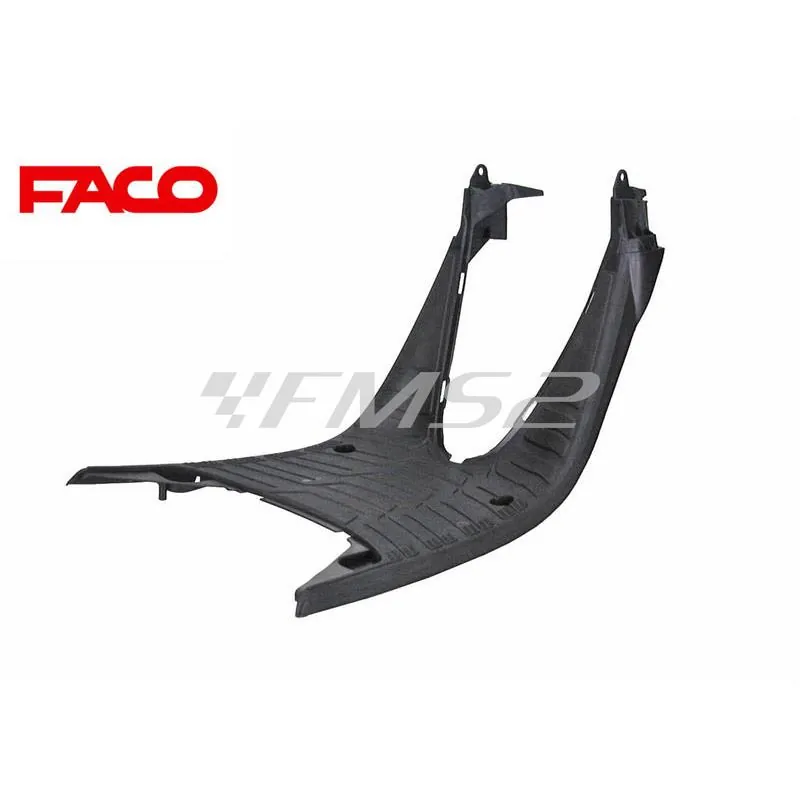 Pedana poggiapiedi one italia di colore nero per MBK Booster Spirit dal 1990 al 2003, ricambio 77365996