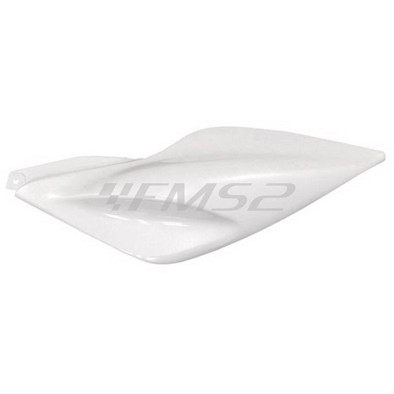 Fanchetto posteriore sinistro bianco metallizzato MBK Nitro - Yamaha Aerox (One Italia), ricambio 77366789D