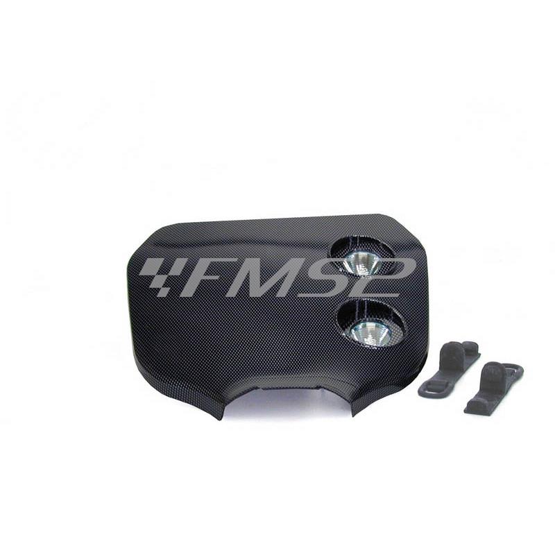 Fanale anteriore con 2 fari alogeni per moto da cross, colore carbonio, ricambio 77448137