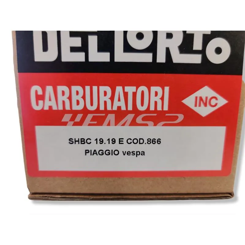 00866 Carburatore dell'Orto shbc 19 19 e per Piaggio vespa serie PK 50 e 125