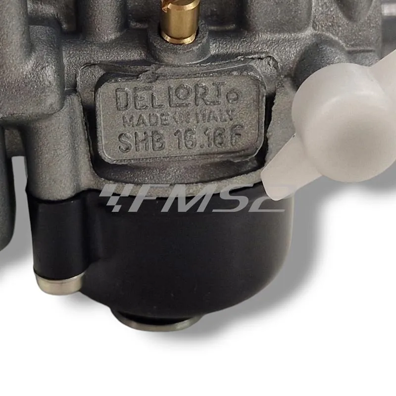 Carburatore Dell'orto SHB 16-16 F completo di fascetta metallica e specifico per Piaggio Vespa PK 50, PK 50 S, PK 50 XL e PK 50 XL Rush, ricambio 00879