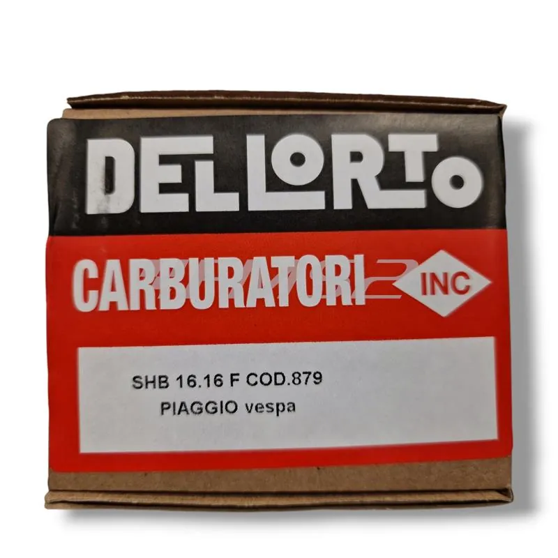 Carburatore Dell'orto SHB 16-16 F completo di fascetta metallica e specifico per Piaggio Vespa PK 50, PK 50 S, PK 50 XL e PK 50 XL Rush, ricambio 00879