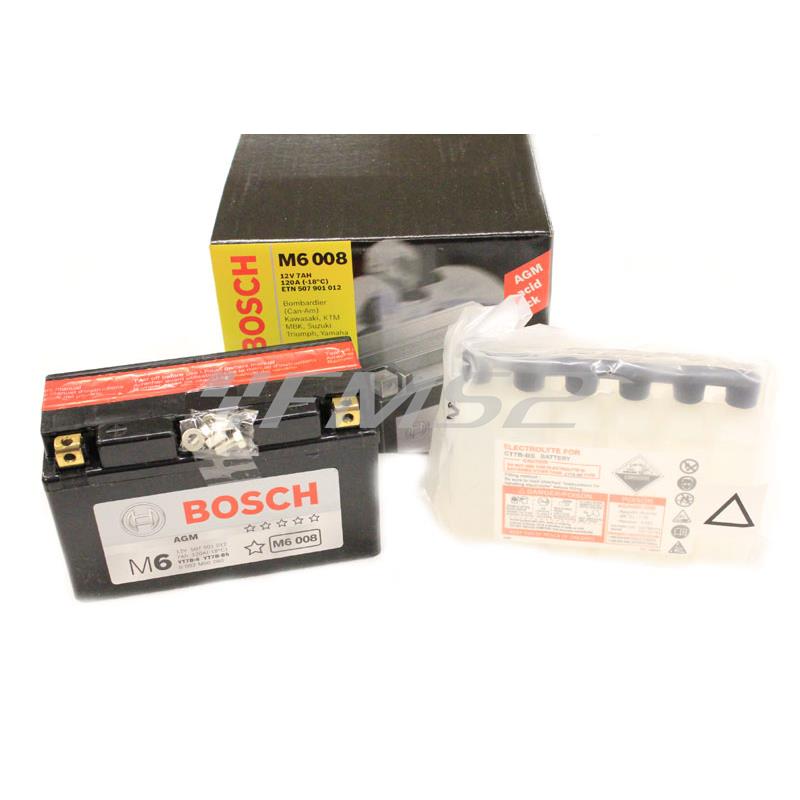 Batteria BOSCH YT7B-BS 12 Volt - 6.5 Ah, tipo MF, ricambio 0092M60080