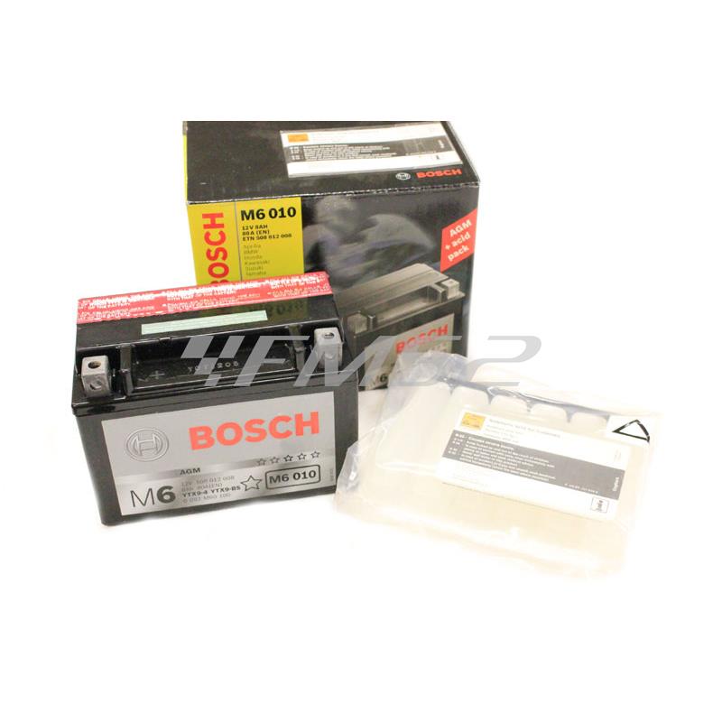 Batteria BOSCH YTX9-BS 12 Volt - 8 Ah, tipo MF, ricambio 0092M60100