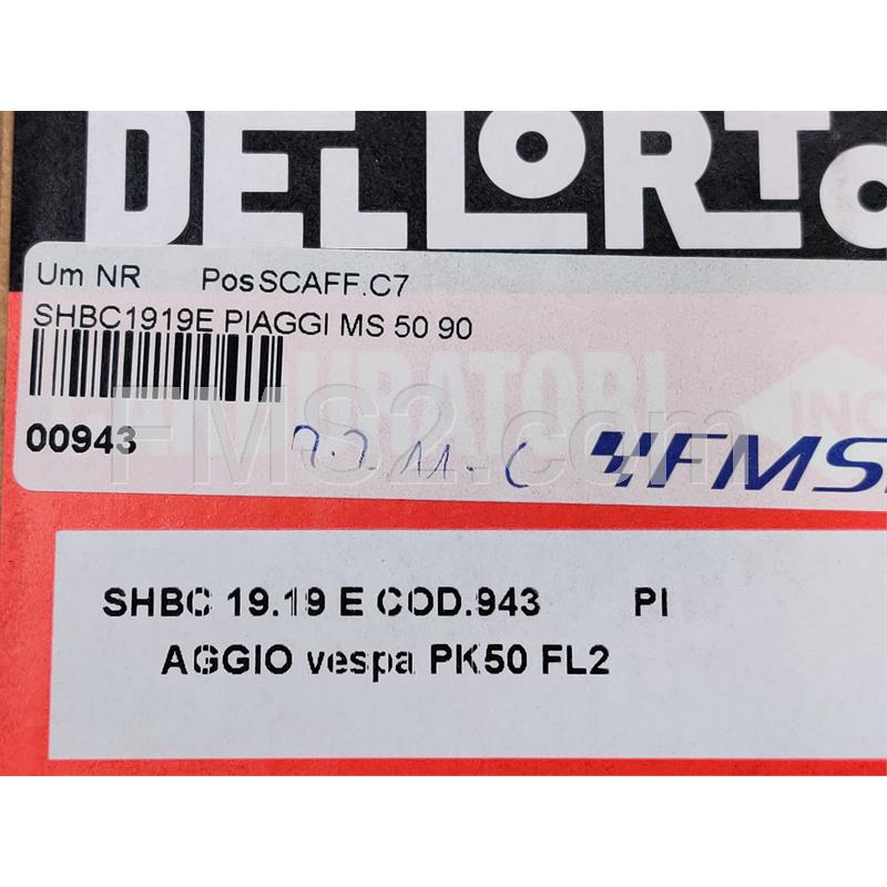 Carburatore Shbc19.19e Piaggio ms 50 90, ricambio 00943