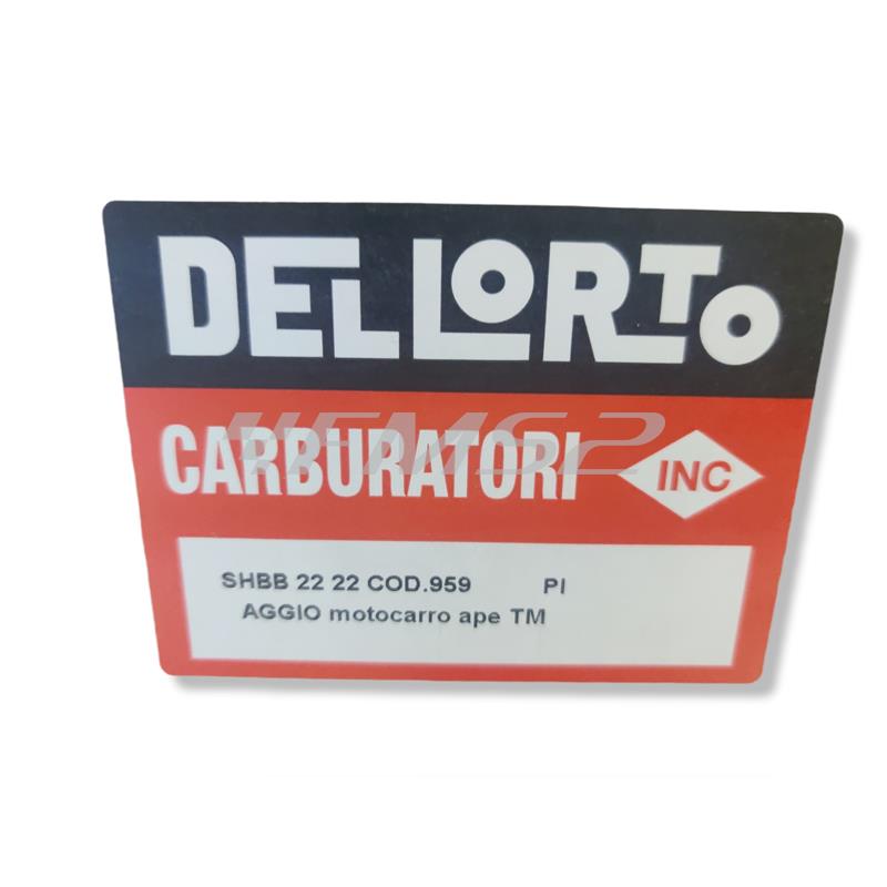 Shbb 2222 piaggio mcr 220 01, ricambio 00959