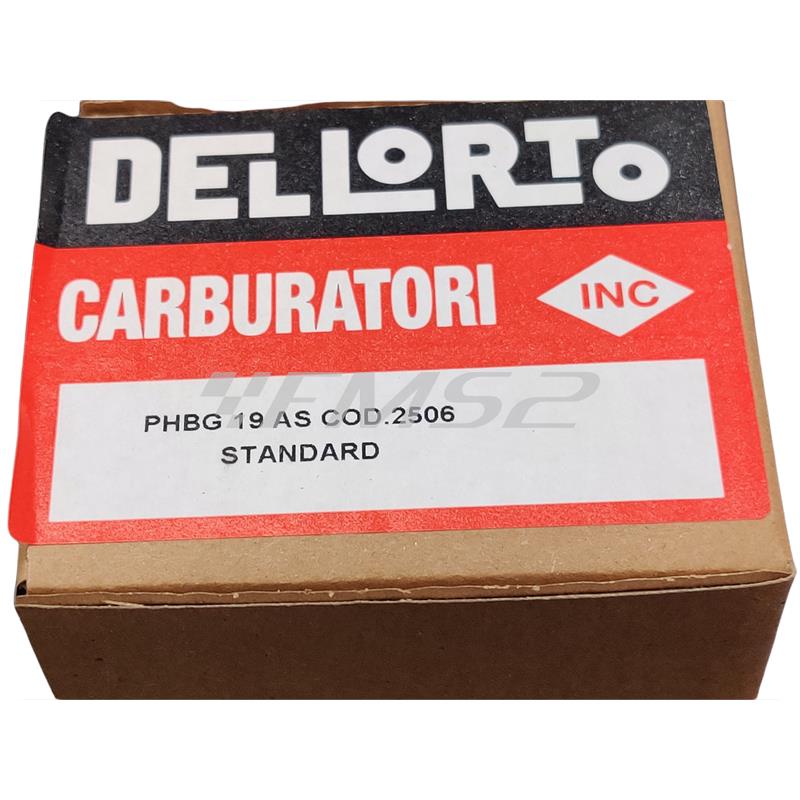 Carburatore Dell'Orto PHBG 19 AS taratura standard per applicazioni varie, ricambio 02506