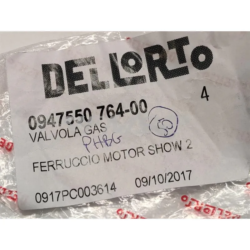 094755064 Valvola gas con smusso da 50 per carburatori dell'orto serie PHBG con taglio verticale a destra guardando lo smusso