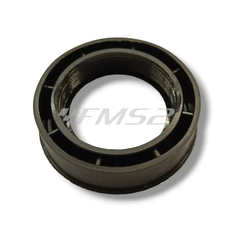 Raccordo dell'orto in plastica per fissaggio filtro aria filettato con diametro 41 x 1,25 mm e diametro 59,5 mm specifico per carburatori dell'orto PHBH, ricambio 100010082