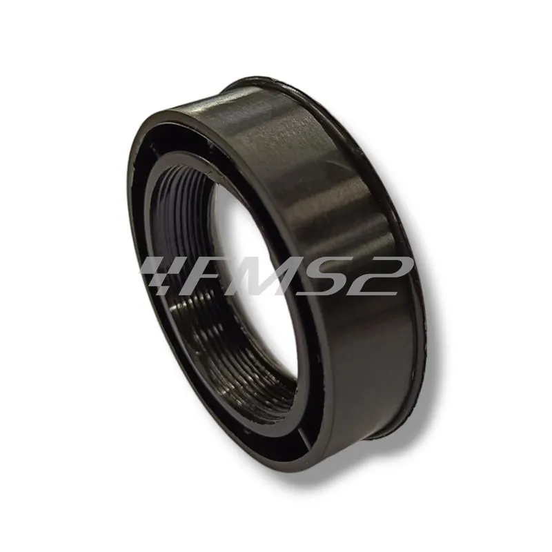 Raccordo dell'orto in plastica per fissaggio filtro aria filettato con diametro 41 x 1,25 mm e diametro 59,5 mm specifico per carburatori dell'orto PHBH, ricambio 100010082