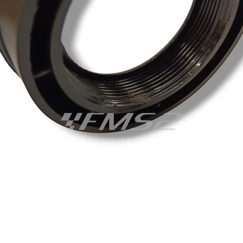 Raccordo dell'orto in plastica per fissaggio filtro aria filettato con diametro 41 x 1,25 mm e diametro 59,5 mm specifico per carburatori dell'orto PHBH, ricambio 100010082