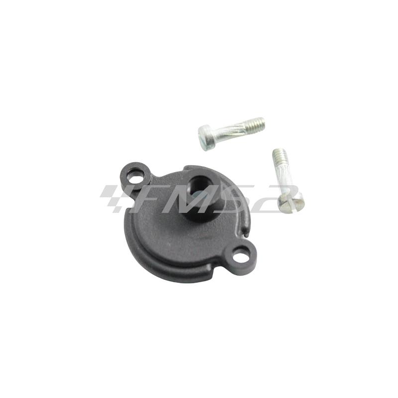 Kit coperchio superiore chiusura valvola gas carburatori dell'orto PHBG completo di viti e venduto senza guarnizione e senza vite registro o curvetta che sono da acquistare a parte (Dell'Orto), ricambio 530310078