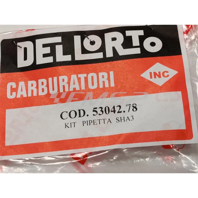 530420078 Kit pipetta dritta piana con filtro guarnizioni e vite fissaggio originali dell'orto per carburatore SHA 12-10, 12-12 e 13-13 per ciclomotori Piaggio Ciao