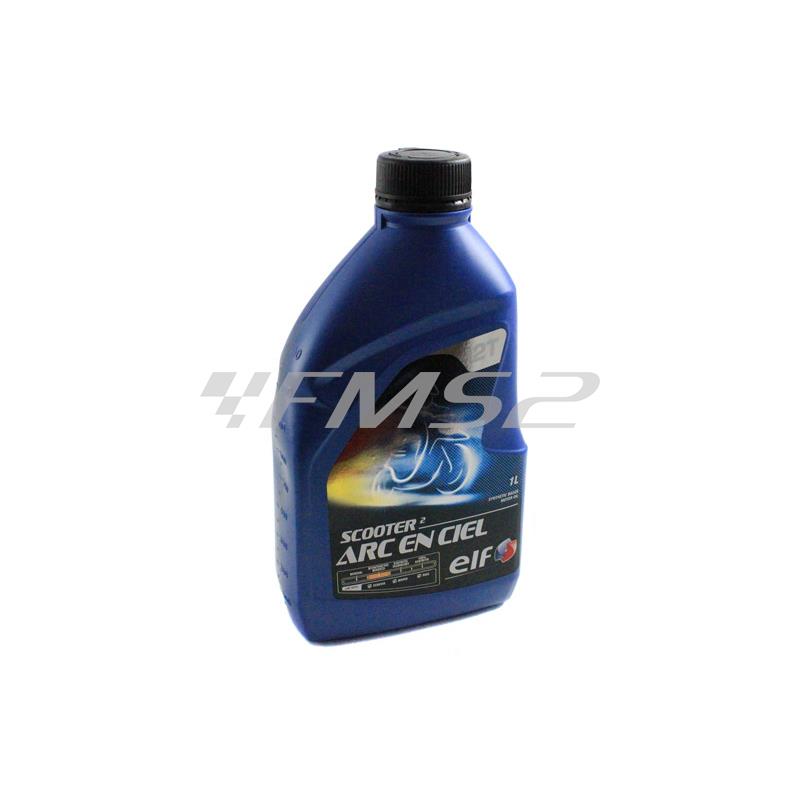 Olio miscela ELF Moto2 ARC EN CIEL, lubrificante per 2 tempi ideale fino a 125 cc e benzine verdi, conf. da 1 litro, ricambio 002842