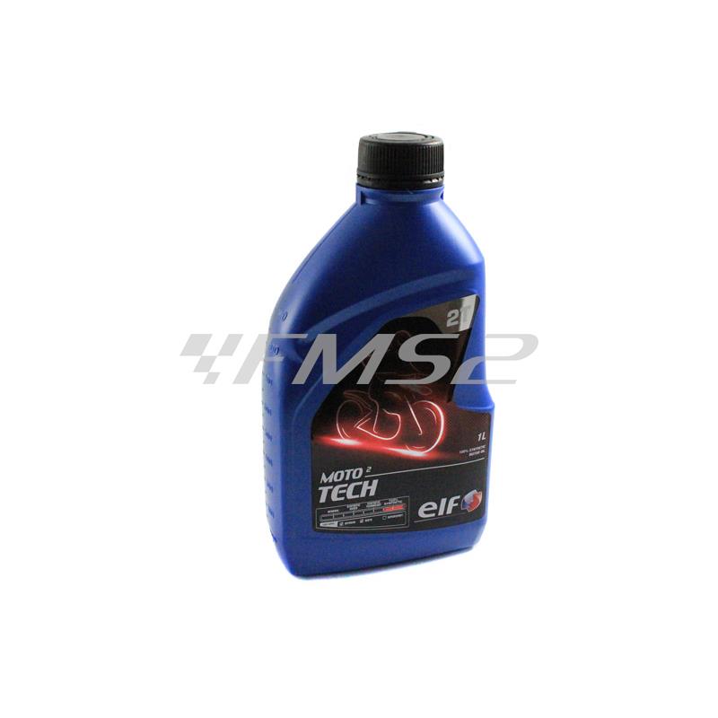 Olio miscela miscela 2 tempi sintetico 100% 2 xt tech (Elf), conf. da 1 litro, ricambio 002846