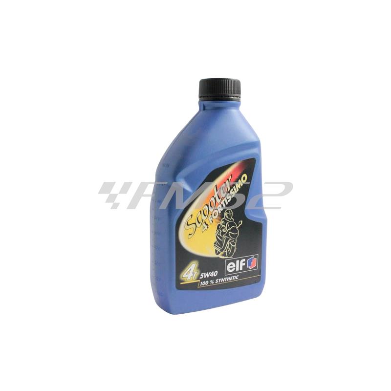 Olio motore ELF Scooter 4 Fortissimo per motori a 4 tempi - SAE 5W40 - 100% sintetico, confezione da 1 litro, ricambio 010801