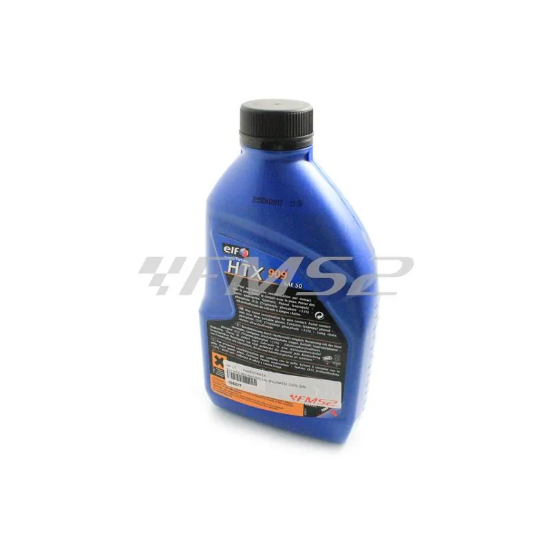 Olio ELF HTX 909 Racing ricinato 100% sintetico ad alte prestazioni per motori da competizione a 2 tempi, conf. da 1 litro, ricambio 155877