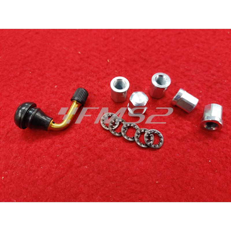 Kit dadi cerchio tubeless + valvola, ricambio 5612