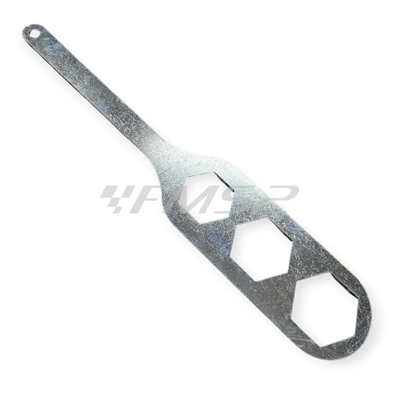 Chiave universale smonta dado frizione 3 in 1 per motori scooter con misure dado 34, 38 e 41 mm, ricambio 5405022